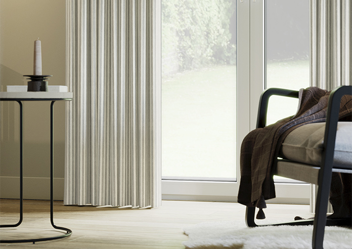 Emily Bond Oscar Stripe, Pebble - Made to Measure Curtains - Image 5